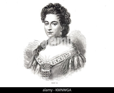 Queen Mary II. von England, (1662 - 1694) regierte 1689-1694 Stockfoto