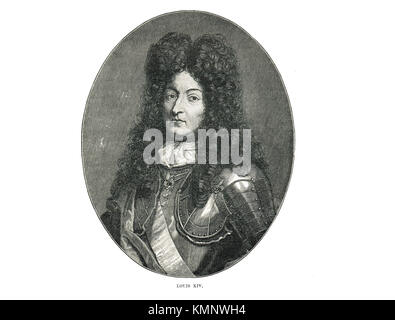 Ludwig XIV. von Frankreich, der Sonnenkönig (1638-1715), regierte 1643-1715 Stockfoto