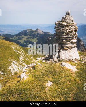 Atemberaubende Aussicht in die Berge der Schweiz Stockfoto