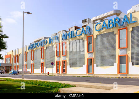 Äußere des Amilcar Cabral International Airport, Kap Verde, Afrika Stockfoto