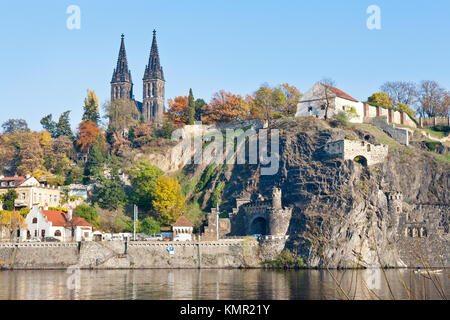 Katedrála sv. Petra a Pavla, Vyšehrad, Praha, Česká republika / St. Peter und St. Paul Kathedrale, Vysehrad (UNESCO), Prag, Tschechische Republik Stockfoto