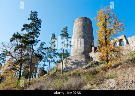 Kralovske gotické hrady Žebrák ein Točník, Středočeský kraj, Česká republika/royal gotischen Burgen Zebrak und Tocnik, Mittelböhmische Region, Tschechische Re Stockfoto