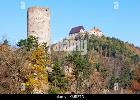 Kralovske gotické hrady Žebrák ein Točník, Středočeský kraj, Česká republika/royal gotischen Burgen Zebrak und Tocnik, Mittelböhmische Region, Tschechische Re Stockfoto