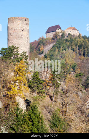 Kralovske gotické hrady Žebrák ein Točník, Středočeský kraj, Česká republika/royal gotischen Burgen Zebrak und Tocnik, Mittelböhmische Region, Tschechische Re Stockfoto