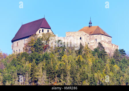 Kralovske gotické hrady Žebrák ein Točník, Středočeský kraj, Česká republika/royal gotischen Burgen Zebrak und Tocnik, Mittelböhmische Region, Tschechische Re Stockfoto