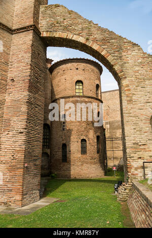 Berühmte Basilika San Vitale, eines der bedeutendsten Beispiele der frühen christlichen byzantinischen Kunst in Westeuropa, in Ravenna, Region Emilia-Rom Stockfoto