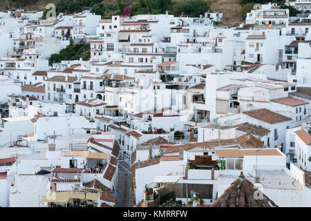 Typische weiße Stadt in Andalusien. Mijas. Costa del Sol. Stockfoto