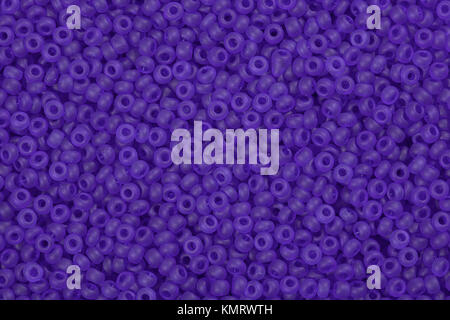 Viele lila Seed beads. Stockfoto