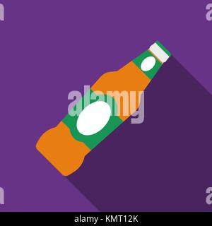 Flache design vector Bier Symbol mit langen Schatten Stock Vektor