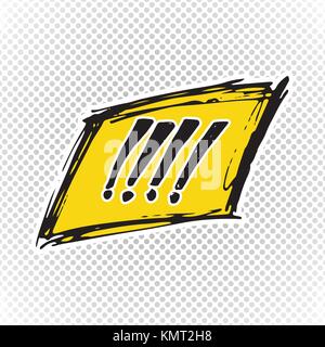 Comic Buch Sprechblase, cartoon Sound Effekt. Hand gezeichnet Pop Art Stil zeichen Vector Illustration Stock Vektor
