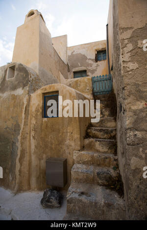 Emporio Village, Insel Santorini, Griechenland. Emporio Siedlung befindet sich auf dem südlichen Teil der Insel. Häuser aus der venezianischen Burg. Stockfoto