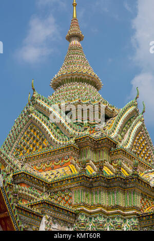 Bangkok, Thailand. Phra Mondop Bibliothek im Wat Pho (Liegenden Buddha) Verbindung. Stockfoto