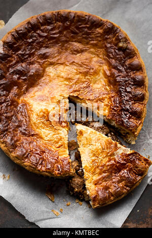 Rindfleisch Steak Sauce pie Stockfoto