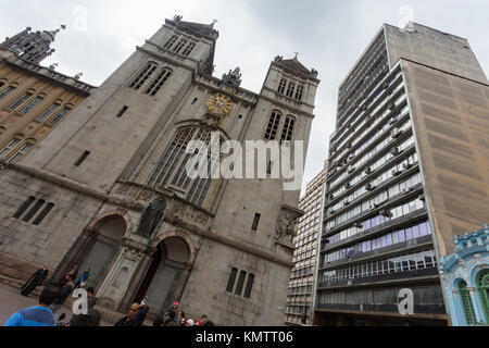 Basilika de Nossa Senhora da Assuncao, Mosteiro de Sao Bento (Kloster des Hl. Benedikt), Sao Paulo, Brasilien Stockfoto