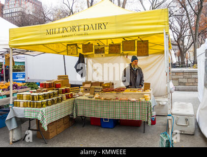 Millport Milchprodukte aus Lancaster County, PA in Union Square, New York City Stockfoto
