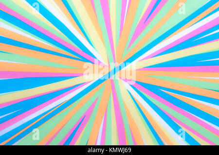 Bunte Starburst Linien konvergieren Stockfoto