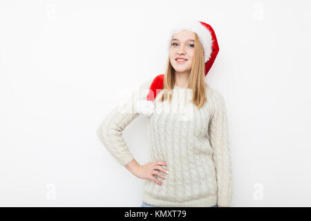 Teenager-Mädchen mit Weihnachtsgeschenke Stockfoto