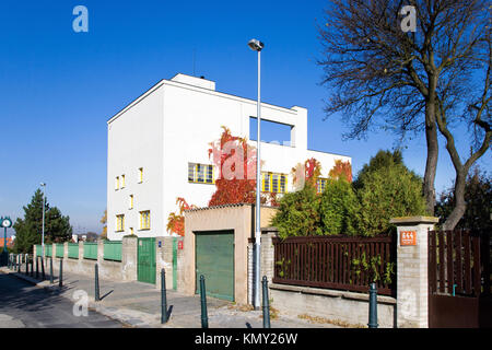 Funcionalist Loos Villa - Villa Müller (nationalen kulturellen Wahrzeichen von Architekt Adolf Loos), stresovice Bezirk, Prag, Tschechische Republik Stockfoto