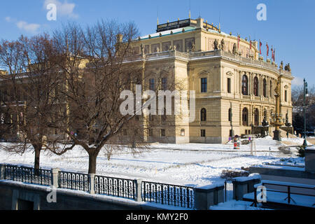 , Rudolfinum Alsovo nabrezi, Stare Mesto (UNESCO), Praha, Ceska Republika/Rudolfinum, Altstadt, Prag, Tschechische Republik Stockfoto