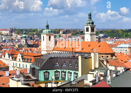 Prazsky hrad, Tynsky chram ein Stare Mesto (UNESCO), Praha, Ceska Republika/Tyn Kathedrale und Altstadt (UNESCO), Prag, Tschechische Republik Stockfoto