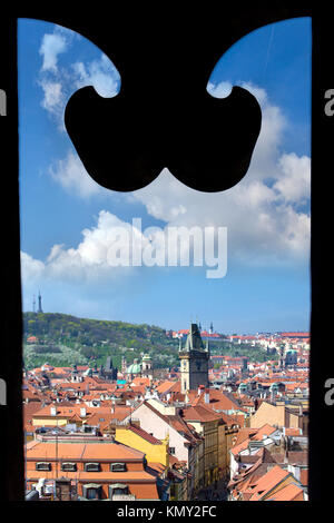 Prazsky hrad, Tynsky chram ein Stare Mesto (UNESCO), Praha, Ceska Republika/Tyn Kathedrale und Altstadt (UNESCO), Prag, Tschechische Republik Stockfoto