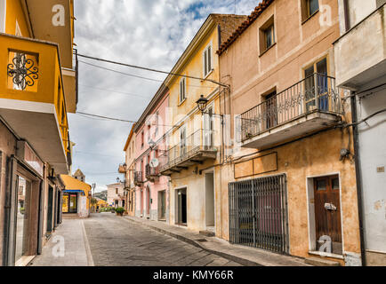 Über Ruzittu in der Nähe der Piazza Risorgimento in Arzachena, Provinz Sassari, Sardinien, Italien Stockfoto