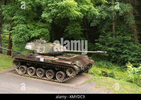 Eine amerikanische M41 Walker Bulldog im Four à Chaux Website der Maginot-linie in Lembach, Elsass Stockfoto