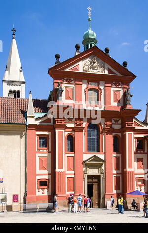 St. Georg Basilika und Kloster mit National Gallery, neue Provokation, Prag, Schloss, Tschechische Republik Stockfoto