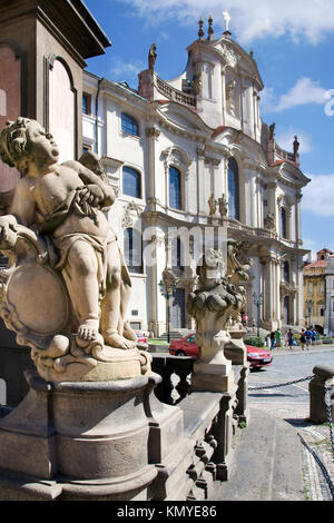 Ring-Sv. Mikulase, Malostranske Namesti, Mala Strana (UNESCO), Praha, Ceska republika Stockfoto