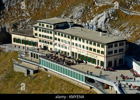 Historische Mountain Hotel pilatus-kulm, Pilatus massiv, Alpnachstad in der Nähe von Luzern, Schweiz Stockfoto