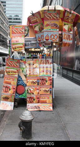 Fast Food Street Manhattan New York Stand Stockfoto