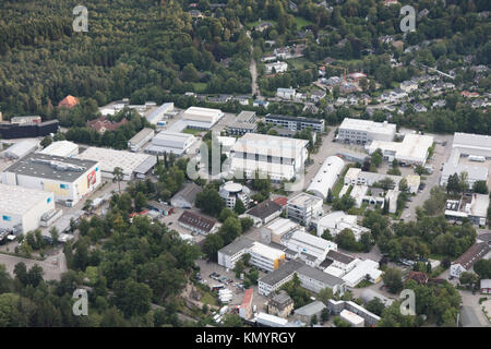 Luftaufnahme von Bavaria Film Studios, Geiselgasteig, Grünwald, München, Bayern, Deutschland Stockfoto