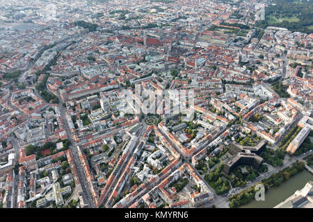 Luftaufnahme der Glockenbachviertel, München, Bayern, Deutschland Stockfoto