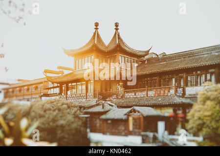 Nanjing Fuzimiao oder Fuzimiao ist in den südlichen Nanjing Stadt am Ufer des Flusses Qinhuai. In der Region sind kulturelle Attraktionen, Shopping, ein Stockfoto