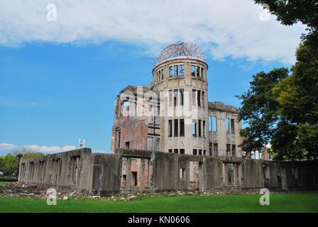 JAPAN - 5. SEPTEMBER: Atomic Bomb Dome am 5. September, 2008 in Hiroshima, Japan. Diese dient als ein wichtiger Meilenstein der Tag markieren, wenn der An Stockfoto