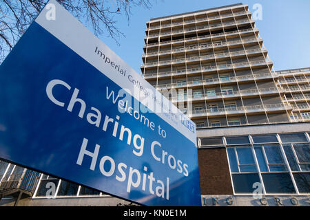 Fassade Fassade von Charing Cross Hospital London UK. (92) Stockfoto