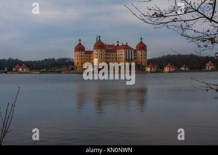 Schloss Moritzburg nahe Dresden in Sachsen in Deutschland Stockfoto