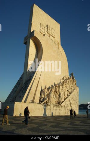 Die Statue zu Heinrich der Seefahrer, Belem, Lissabon, Portugal Stockfoto