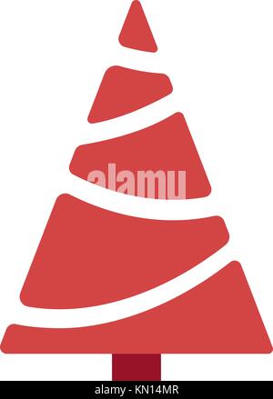 Weihnachtsbaum auf weißem Hintergrund Stock Vektor