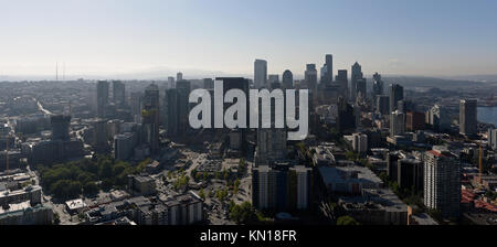 Blick auf den Central Seattle von der Space Needle. Stockfoto