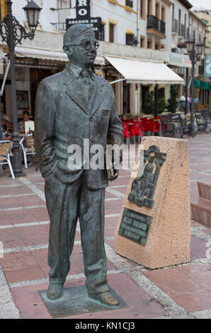 Bronze staue der spanische Schriftsteller Blas Infante in Ronda, Spanien Stockfoto