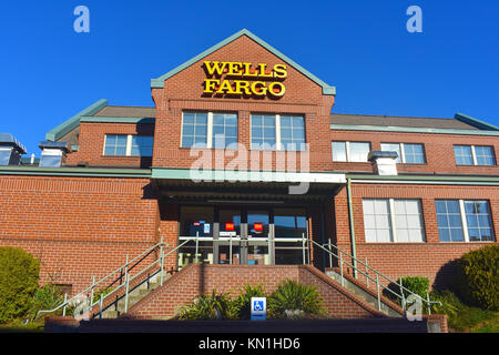 Die Wells Fargo Bank in Bellingham, Washington, USA. Stockfoto