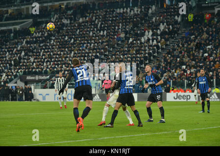 Turin, Italien. Dez, 2017 09. Während der Serie ein Fußballspiel zwischen Juventus FC und FC Internazionale Milano bei der Allianz Stadion am 09 Dezember, 2017 in Turin, Italien. Credit: Antonio Polia/Alamy leben Nachrichten Stockfoto