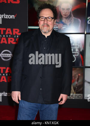 Los Angeles, USA. 09 Dez, 2017. Jon Favreau besucht die Premiere von Disney Pictures und Lucasfilm's Star Wars: Der letzte Jedi' im Shrine Auditorium am 9. Dezember 2017 in Los Angeles, Kalifornien Quelle: Tsuni/USA/Alamy leben Nachrichten Stockfoto