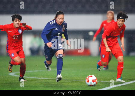 Chiba, Japan. Dezember 2017. Madoka Haji (JPN) Fußball/Fußball : EAFF E-1 Fußball-Meisterschaft 2017 Frauen-Endspiel zwischen Japan 3-2 Korea in der Fukuda Denshi Arena in Chiba, Japan. Quelle: Sho Tamura/AFLO SPORT/Alamy Live News Stockfoto