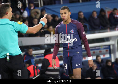 Paris, Frankreich. 9 Dez, 2017. Kylian Mbappe während der französischen Ligue 1 Fußballspiel zwischen Paris St. Germain (PSG) und Lille (LOSC) im Parc des Princes. Credit: SOPA/ZUMA Draht/Alamy leben Nachrichten Stockfoto