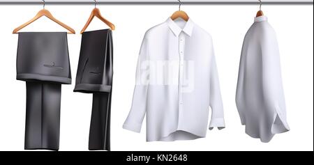 Hosen und Hemden hängen Stock Vektor
