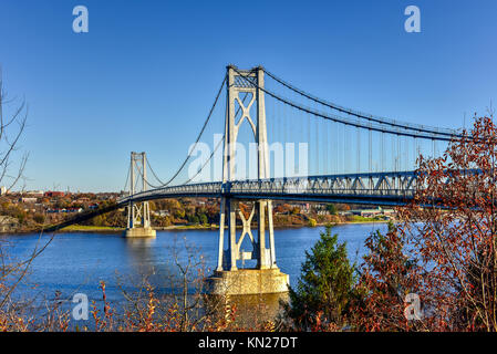 Mid-Hudson Brücke über den Hudson River in Poughkeepsie, New York Stockfoto