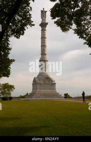 USA Virginia VA Yorktown der Yorktown Victory Monument National Historic Park Schlachtfeld Stockfoto