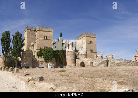 Schloss von Ampudia, Tierra de Campos Region, Provinz Palencia, Castilla y Leon, Spanien Stockfoto